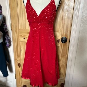 Cherry red cocktail dress